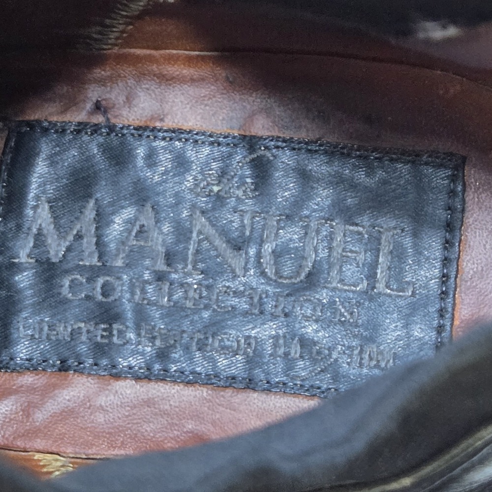 Limited Edition Manuel Western Boots 7.5 Black Embroidered Roses Cross Womens - Picture 7 of 16